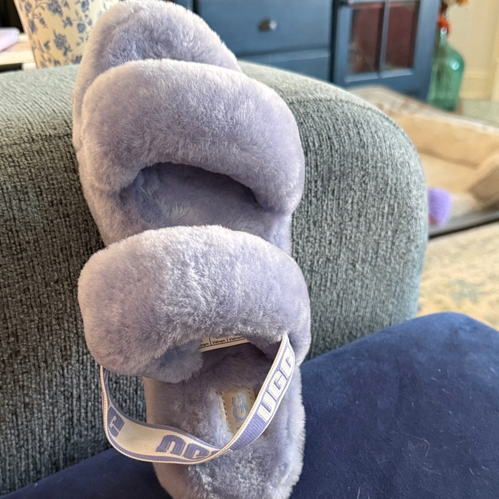 UGG Lavender Fluffy Slippers